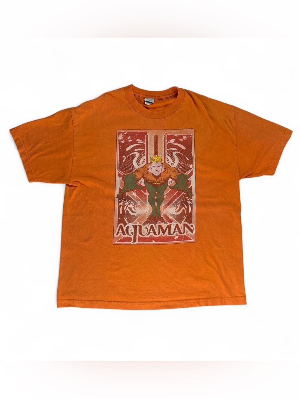 Vintage 2010 DC Comics Originals Aquaman Graphic T-Shirt XL // Orange Alstyle Ta